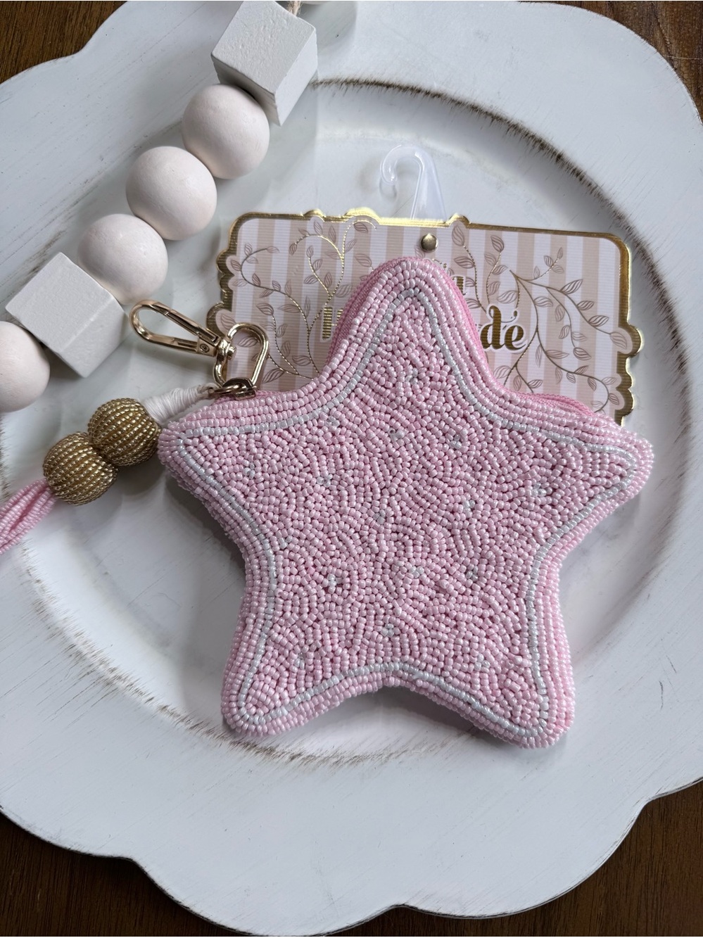 Beaded Star coin purse/Keychain